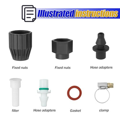48" Reinforced Nylon Sprayer Hose Kit 6-8105 for Chapin Backpack Sprayers, Installation Instructions Included
