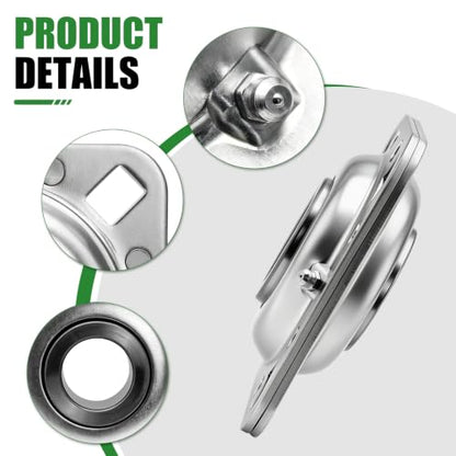 Disc Harrow Flange Bearing 2-3/16" Round Bore, 4-Bolt Harrow Disc Bearing Compatible with FD211RB FD211RBA, Harrow Disc Bearing 2-3/16 Inch Bore Replacement for Agricultural Tool Case-IH New Holland