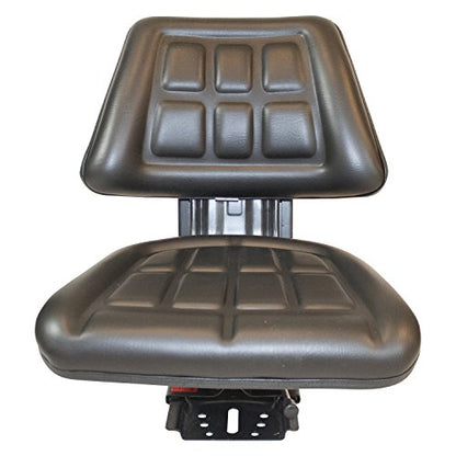 BLACK TRIBACK STYLE SUSPENSION TRACTOR SEAT FITS FORD/NEW HOLLAND 3900 3930 3910 5000 5100 5600 5610 5900 5910 TRAC BRAND (SAME DAY SHIPPING - Delivers in 1-4 Business days)