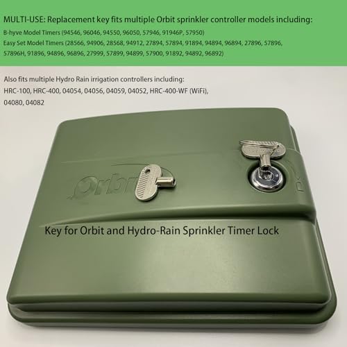 Sprinkler Controller Door Key Sprinkler Timer Lock Key for Orbit and Hydro-Rain, Metal (2pack)