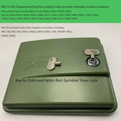 Sprinkler Controller Door Key Sprinkler Timer Lock Key for Orbit and Hydro-Rain, Metal (2pack)