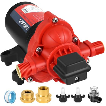 12V Sprayer Pump, 4.4gpm-10amp-60psi, Chemical and Corrosion Resistant, Compatible with Roundup, Diaphragm Pump with Pressure Switch and Self-Priming for Agricultural Spraying, Rv, Boats, Etc - size: 4.4GPM