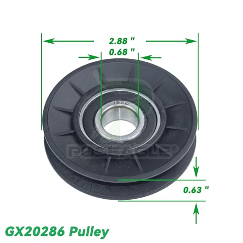 GX20286 and GX20287 Idler Pulleys with UC30568 Belt for D140 Decks - color: A8 1xGX20286+1xGX20287+Belt(1/2x89)