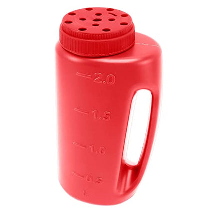 Handheld Fertilizer Spreader Hand Held Grass Seed Spreader Crop Spreading Salt Sowing Pot (Red) - color: Red