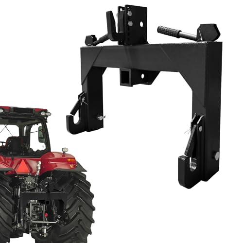 Garvee 3 Point Quick Hitch with 2" Receiver – 5-Level Quick Adjust Bolts - color: Black-1