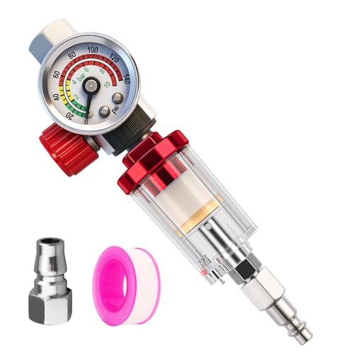Paint Gun Regulator With Gauge,Air Pressure Filter Separator G1/4NPT