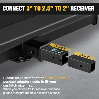 Nilight Trailer Hitch Adapter Reducer Extender Converter Sleeve Set | 3 to 2-1/2 or 2-Inch and 2-1/2" to 2" Receiver Hitches Towing Accessories for RV Truck Bike Rack and Cargo Carriers - color: 3" to 2-1/2" to 2"