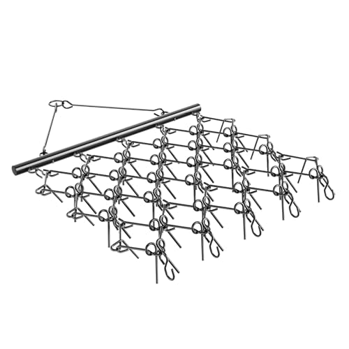 VEVOR Drag Harrow 5 ft x 4.5 ft Durable Chain Harrow with 60 Sharp Teeth - size: 5 x 4.5 ft