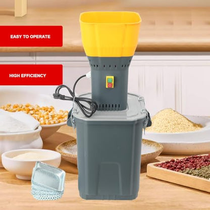7.9 Gallons Electric Grain Mill Grinder, Corn Grinder Mill, Home Farm Wheat Grinder, 25L Dry Grain Mill Grinder Electric, Detachable Bucket & Hopper, Dry Cereals Grinder with 5 Sieves, 2 Wrench - size: 30L/7.9Gallons