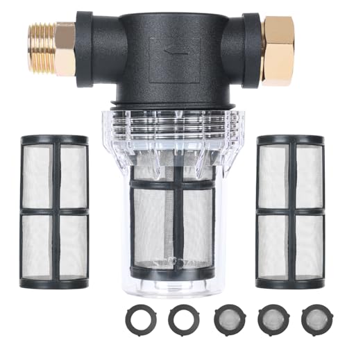 STYDDI Garden Hose Sediment Filter for Well Water, Inline Garden Filter