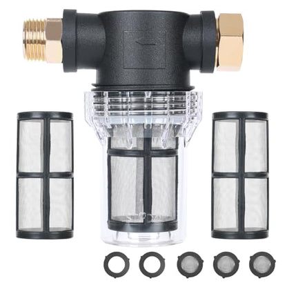 STYDDI Garden Hose Sediment Filter for Well Water, Inline Garden Filter