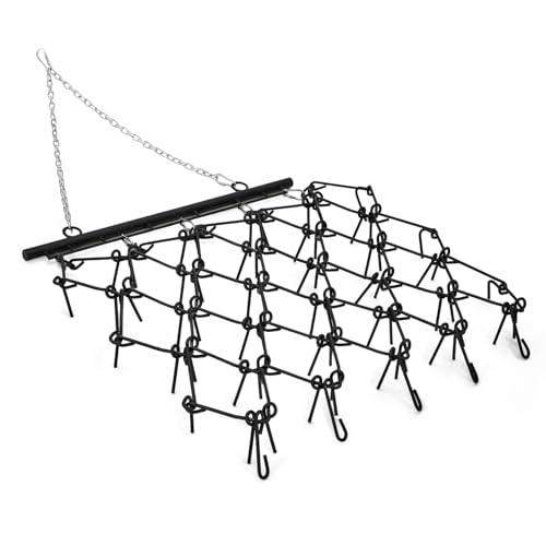 Heavy Duty Drag Harrow 5 ft x 4.5 ft,3/8" Tines & Chain Link Mat - size: 5' x 4.5', 3/8" Dia