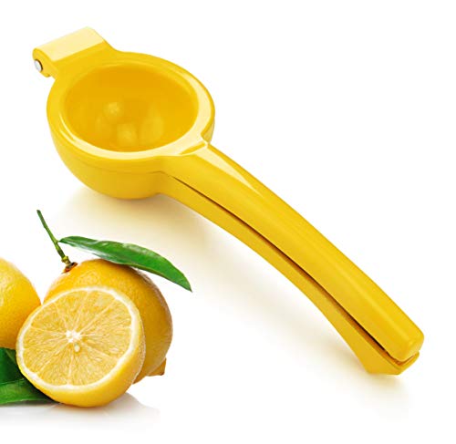 New Star Foodservice 42856 Enameled Aluminum Lemon Squeezer, Yellow - color: Yellow