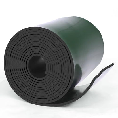 HooTown Adhesive Solid Rubber Strips, Self Neoprene Rubber Sheet Rolls Seal - size: 6”Wide x 120”Long, style: 1/8" Thick Adhesive