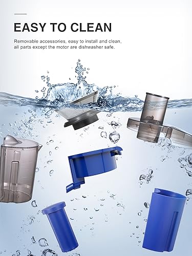 Juicer Machine 800W Centrifugal Juicer with Wide Mouth Feed Chute - color: Blue, size: 800W