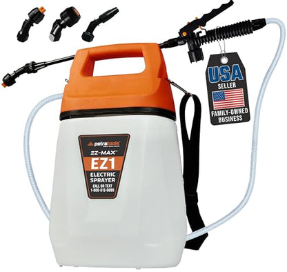 PetraTools EZ1 Battery Powered Sprayer - 3 Hr Runtime & 3 Nozzles, 1 Gallon - size: EZ1-Sprayer