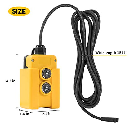 Dump Trailer Remote Control Switch, Briidea 4 Wire 12V Double Acting Hydraulic Pump Power Supply Unit Remote Controller Truck Lift Gate Tipper Hoist