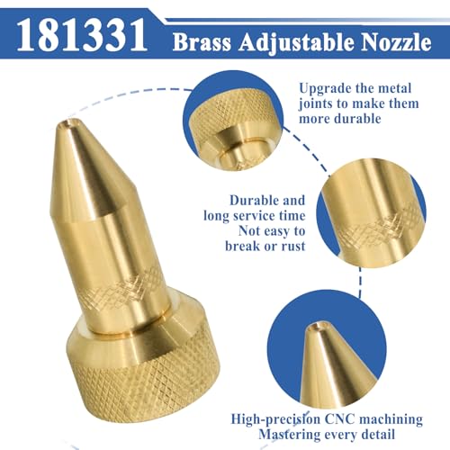 2 Pcs 181331 Brass Lawn Sprayer Adjustable Nozzle Kit