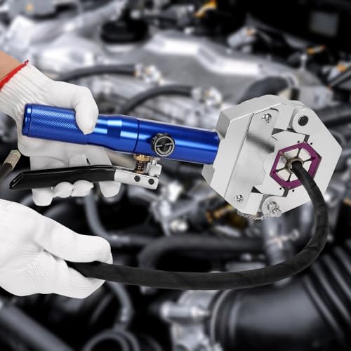 Hydraulic AC Hose Crimper Kit with 7 Snap-On Dies - color: Blue