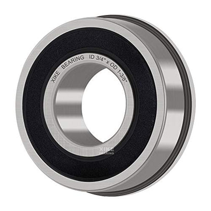 XiKe 10 Pack ID 3/4" x OD 1-3/8" Lawn Mower Wheel Flanged Bearing Replacement for JD AM118315, AM127304, Toro 110513, 251-210, Gravely 011193, MTD 741-0141, Case IH-384881-R93 ＆ Bobcat 2188123-03 Etc. - size: ID 3/4" x OD 1-3/8"