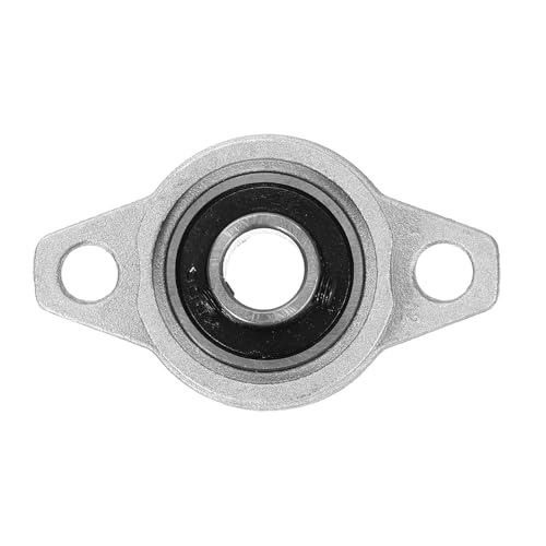uxcell 4pcs KFL000 Pillow Block Bearings 10mm Bore Bearing Units Zinc Alloy Flange Mounted Bearing Housing, P6(ABEC3) - size: KFL000