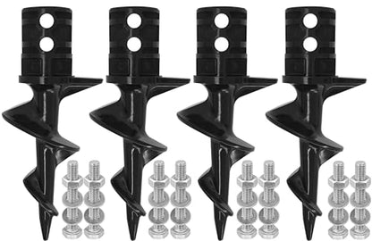 Dock Auger for 2" OD Pipe w/ 1.725" ID or 1.790" ID, Dock Sand Auger for PVC Tubing Sandbar Anchor or Aluminum Dock Post Pole,Stationary/Floating Dock Auger Anchors for Mud,Sand,Lake,Clay,River Bottom - style: 4 Pack Dock Post Augers