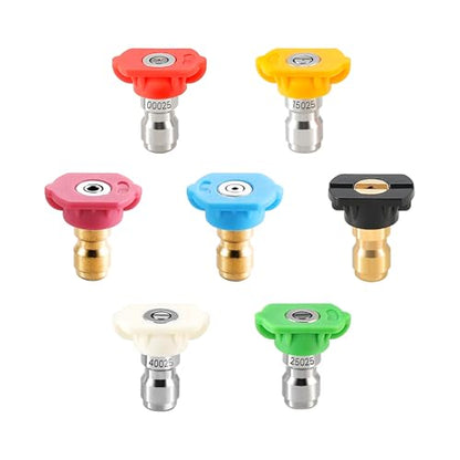 Tool Daily Pressure Washer Nozzle Tips, Multiple Degrees, 2.5 GPM, 7 Pack - size: Orifice 2.5-7 pack