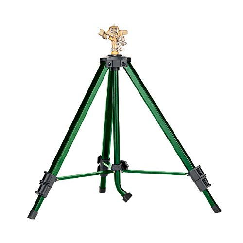3-Pack Orbit 58308Z Brass Impact Sprinkler on Tripod Base - Heavy-Duty Brass Sprinklers on Tripod