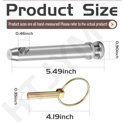 S07070200 Cat 1 Top Link Pin Hitch Accessories, 4 Pack, Replace 195589m1, ac339942 for Category 1 Tractors, 5-1/2, 3/4"