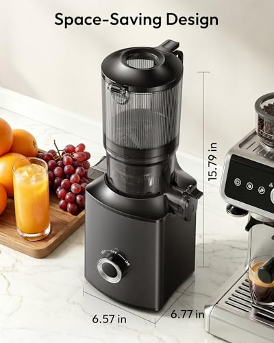 Juicer Machines, 5.3" Wide Feed Chute Cold Press Juicer