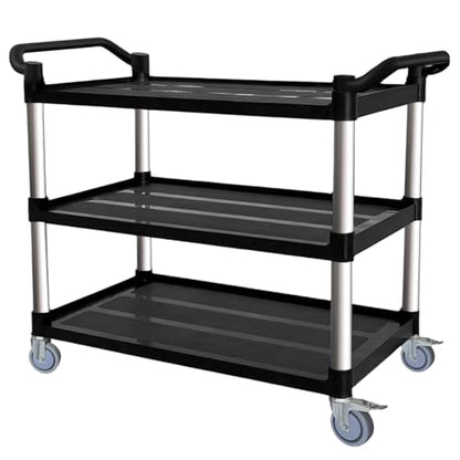 Utility Cart with Tangle-Free Wheels, Large Size 3 Tier Restaurant Cart - size: 40"×20"×38" L