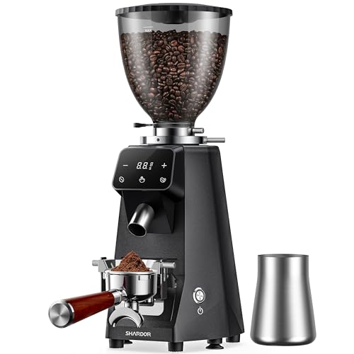 SHARDOR 64mm Burr Coffee Grinder, Electric Espresso Coffee Grinders for Home Use with Commercial-Grade Precision, 100 Grind Settings, Die-Cast Aluminum Housing, 17.6oz Hopper, Anti-Static Technology