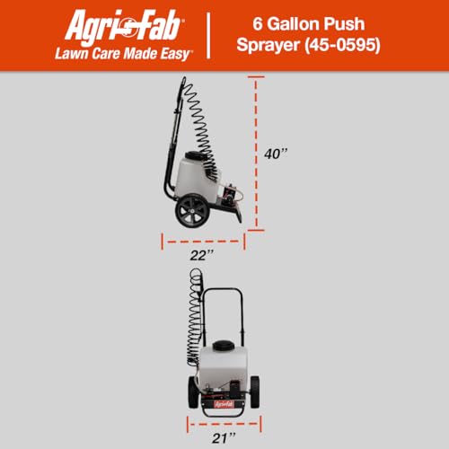 Agri-Fab 45-0595 Push Sprayer 6 - Gallon Capacity, White Tank, 1.0 GPM, 40 PSI Pump' 5 amp hr 12 Volt Battery - style: 6-Gallon Push Sprayer