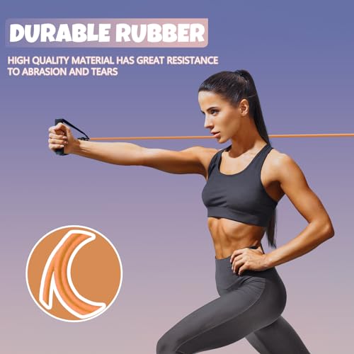 RitFit Single Resistance Bands with Handles Door Anchor for Home Gym - size: 5-10lbs