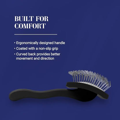 Chris Christensen Big K Dog Slicker Brush for Dogs (Goldendoodles, Labradoodles, Poodles), Groom Like a Professional, Fluff Detangle Style, Saves Time Energy, Black, Medium - color: Black, size: Medium