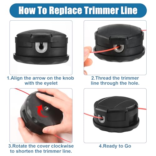 5 Pack Weed Eater Head for Echo Speed Feed 400 SRM-225 SRM-230 Trimmers - size: 5P