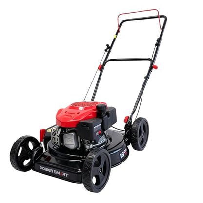 PowerSmart 18-inch 144cc Gas Lawn Mower, Push Mower with Side-Discharge - size: 18-inch