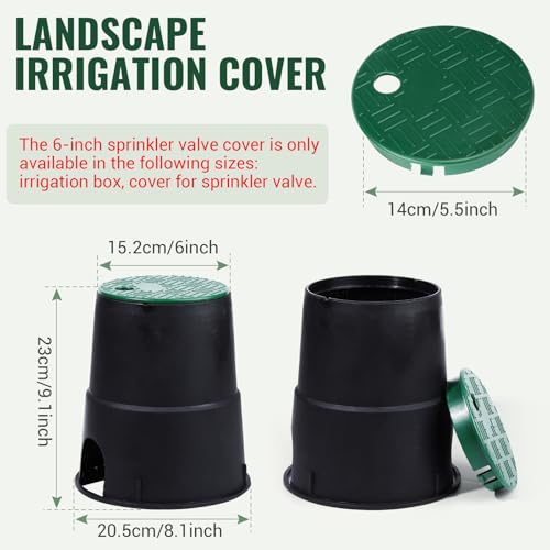 Outdoor Sprinkler Valve Cover, ID 5.5" OD 6", 2PCS