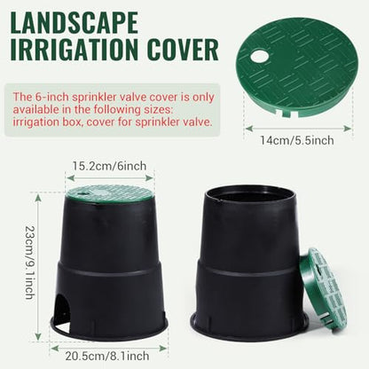Outdoor Sprinkler Valve Cover, ID 5.5" OD 6", 2PCS