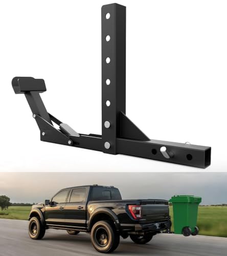 ELITEWILL New Trash Can Hauler Hitch Trash Can Transporter,Wheeled Garbage Can Towing Carrier Fit for Truck Auto Car SUV Golf Cart ATV UTV with 2" Receiver