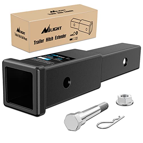 Nilight Trailer Hitch Extender 7" fits 2 Inch Receiver 3500 lbs GTW - color: 2" Hitch Extender 7"