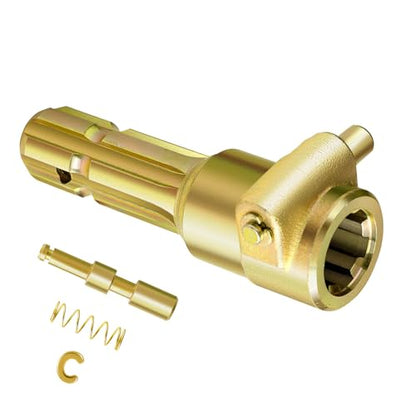 New PTO Extension Adapter with 1-Pack PTO Power Take Off Pin Quick Yoke, Female 1-3/8" & 6 Spline, Male 1-3/8" & 6 Spline,70 HP PTO Shaft Extension Parts,PTO Link Quick Connect for Tractor