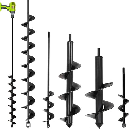 5 Set Auger Drill Bit for Planting,Heavy Duty Garden Auger Spiral Drill Bit Bulb Planter Tool for Planting Bedding Plants,Universal for Cordless Drill(1.6"x9",1.6"x16.5",3.5"x16",4"x12",2"x32") - size: 1.6"x9",1.6"x16.5",4"x12",3"x16.5",2"x32"