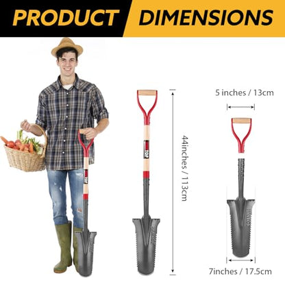 Drain Spade Root Saw Spades Garden Digging Shovel 44 inches - style: Garden