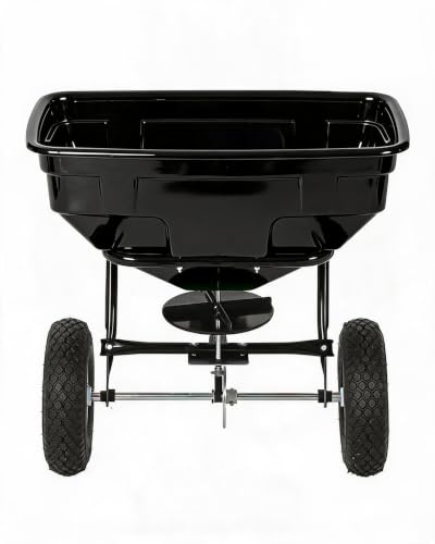 125 LBS Tow Behind Broadcast Spreader, 9.8FT Spread