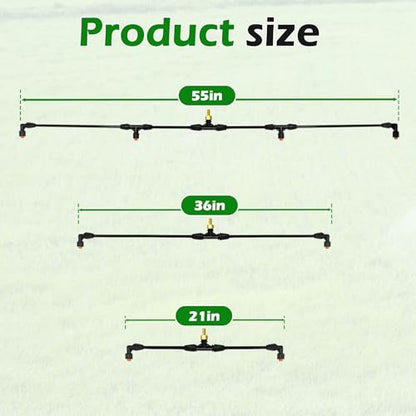 4-Nozzle Boom Sprayer Wand with 3/8" Brass Fitting