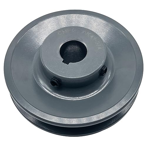 AK41-3/4 v Belt Pulley, 3.95 inch OD, 3/4 Inch Bore, Cast Iron Material, AK Single Groove v Belt Pulleys for "4L" or "A" or "3L" Belts - size: 3.95 inch OD, 3/4 Inch Bore, style: 1 Groove