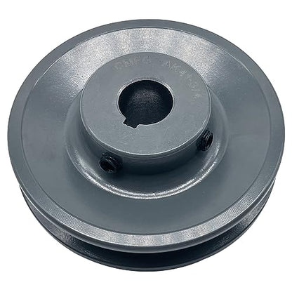 AK41-3/4 v Belt Pulley, 3.95 inch OD, 3/4 Inch Bore, Cast Iron Material, AK Single Groove v Belt Pulleys for "4L" or "A" or "3L" Belts - size: 3.95 inch OD, 3/4 Inch Bore, style: 1 Groove