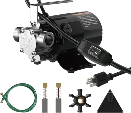 120V Electric Water Transfer Pump 330 GPH With ON/OFF Switch for pools - color: Black_switch