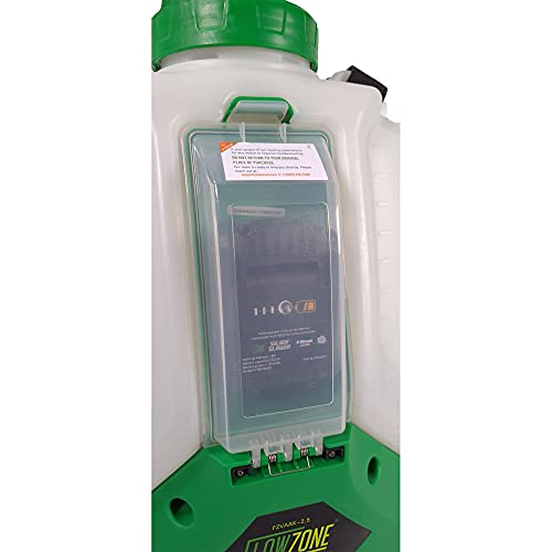 FlowZone Cyclone 2.5 Battery Powered Backpack Sprayer - Variable-Pressure 5-Position Electric Lawn & Garden Sprayer - 4 Gallon